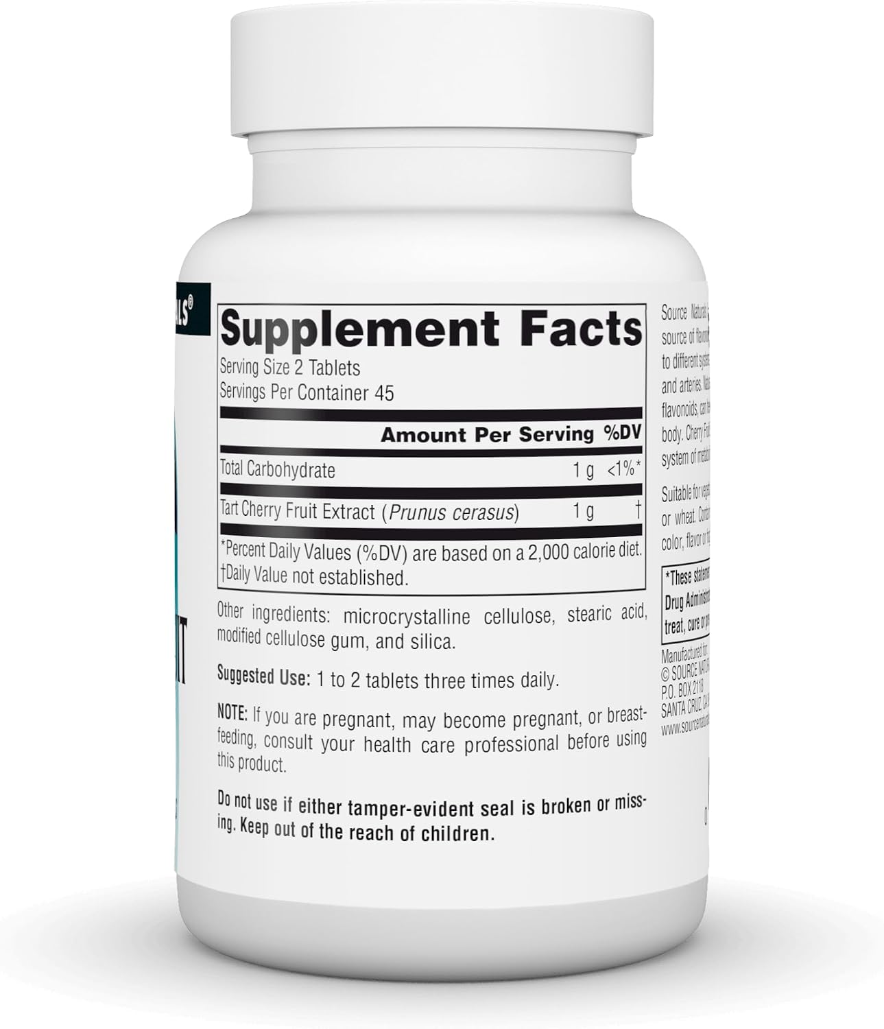 Source Naturals Cherry Extract, 500mg - 90 Vegetarian Tablets