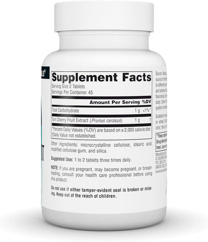 Source Naturals Extracto de Cereza, 500mg - 90 Comprimidos Vegetarianos – Image 3
