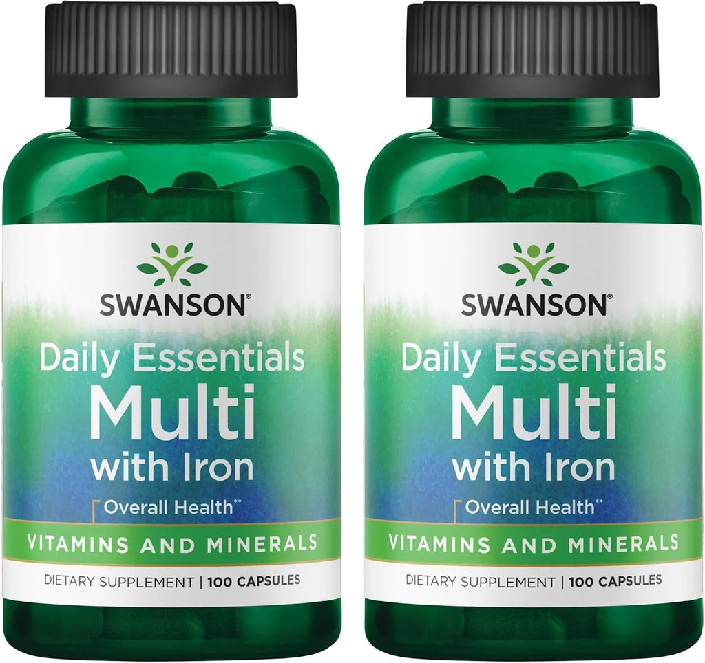 Swanson Multi y Mineral Diario, Multivitamínico y Multimineral para Hombres y Mujeres, 100 Cápsulas