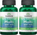 Swanson Multi and Mineral - Multivitamínico y Mineral Diario, 100 Cápsulas (2 Paquetes)