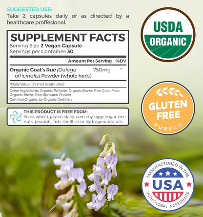 Ruda Cabruna Orgánica – Suplemento de Lactancia para Aumentar la Leche Materna – 60 Cápsulas Veganas – Image 3
