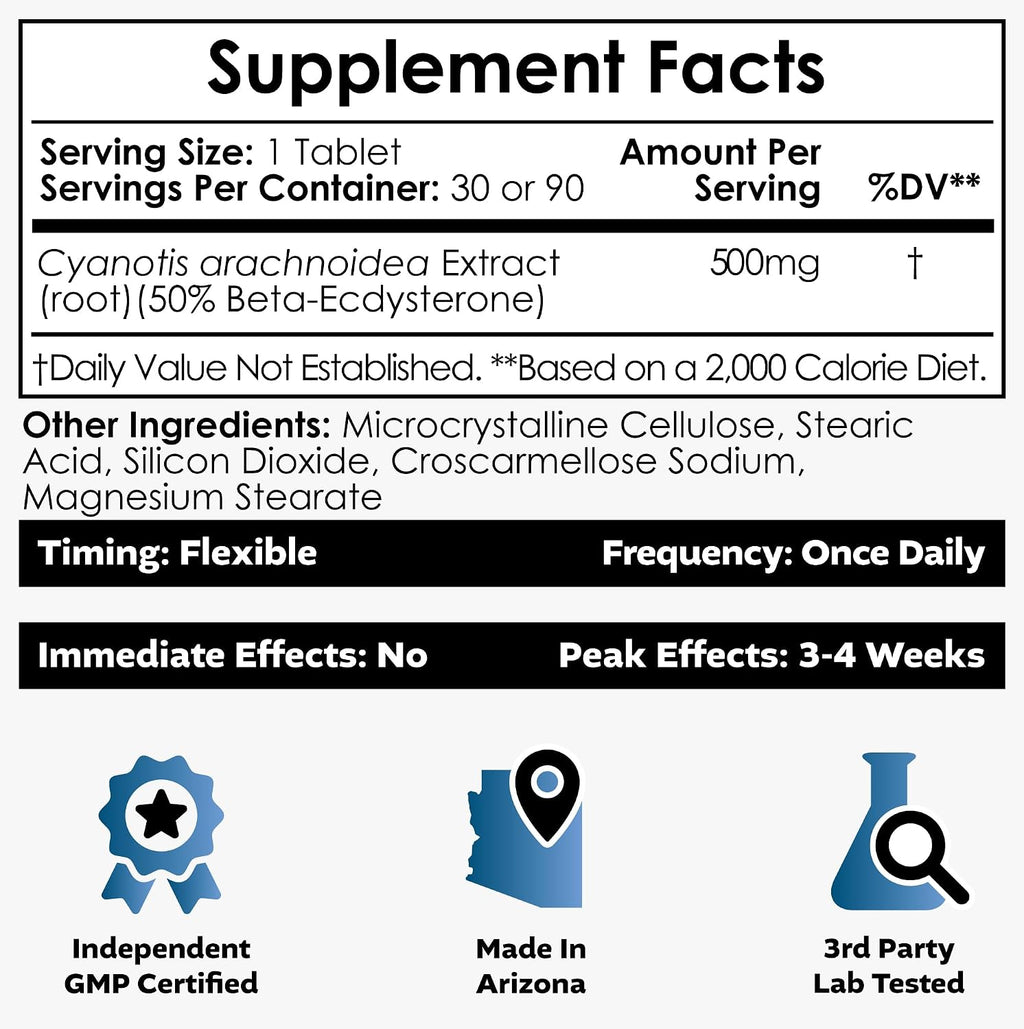 Nootropics Depot Beta Ecdysterone 50% - 500mg - 90 Cápsulas