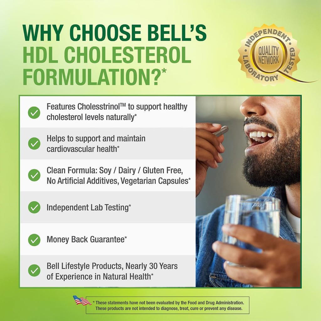 Bell HDL Cholesterol Formulation™ - Complemento para la Salud Cardiovascular, 30 Cápsulas