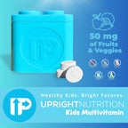 Multivitamínico Infantil UpRight Nutrition | 30 Días | Masticable Sin Azúcar | 17 Vitaminas y Minerales + 50mg de Frutas y Verduras