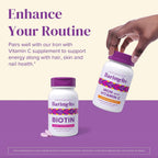 BariMelts Biotin 5000mcg - 90 Comprimidos de Disolución Rápida, Sabor Fresa Natural