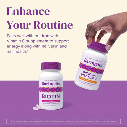 BariMelts Biotin 5000mcg - 90 Comprimidos de – El funcionamiento normal del sistema nervioso – Image 7