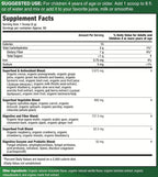 Feel Great Super Greens en Polvo Orgánico USDA para Niños, Sabor Chocolate, Suplemento de Frutas y Verduras con Probióticos y Enzimas Digestivas, 60 Días