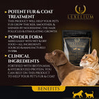 Lexelium Suplemento para la Piel y el Pelo de Perros y Gatos - Fórmula en Polvo Natural 200g