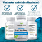 Suplemento Orgánico de Musgo Irlandés con Bladderwrack y Bardana - 60 Cápsulas con BioPerine