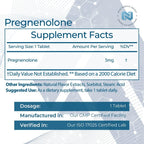 Nootropics Depot Pregnenolona 5 mg Micronizado | 365 Tabletas de Disolución Rápida