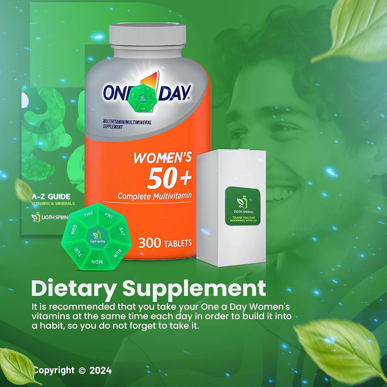 Women's 50+ Multivitamin 300 Tablets - LightSpring