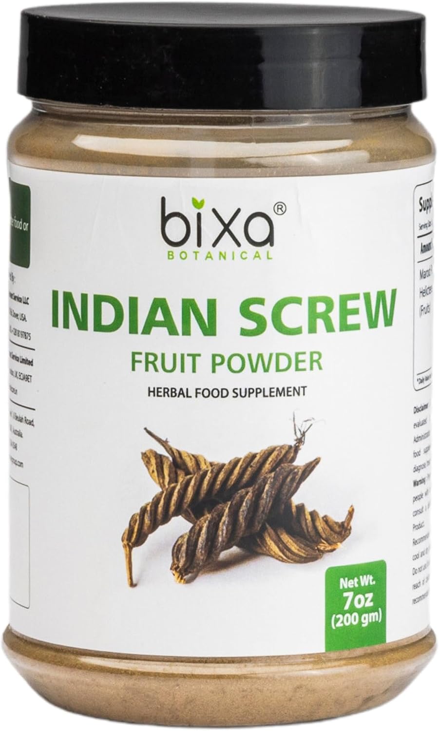 bixa BOTANICAL Polvo de Indian Screw Tree (Helicteres isora) 200g