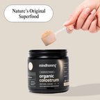 MINDHONEY Organic Colostrum | Premium Cacao Flavored Superfood Powder | Gut Health & Immunity, Skin & Hair, Anti-Aging, Performance & Recovery | Grass-Fed, Pasture-Raised | 30 Servings