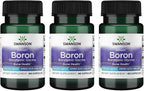 Swanson Boro de Albion – Boroganic Glicinato – 60 cápsulas (6 mg) – Pack de 3