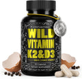 Wild Foods Vitamina D3 + K2 (100 mcg MK-7) con Extracto de Pimienta Negra | 5000 UI | 60 Cápsulas Veganas