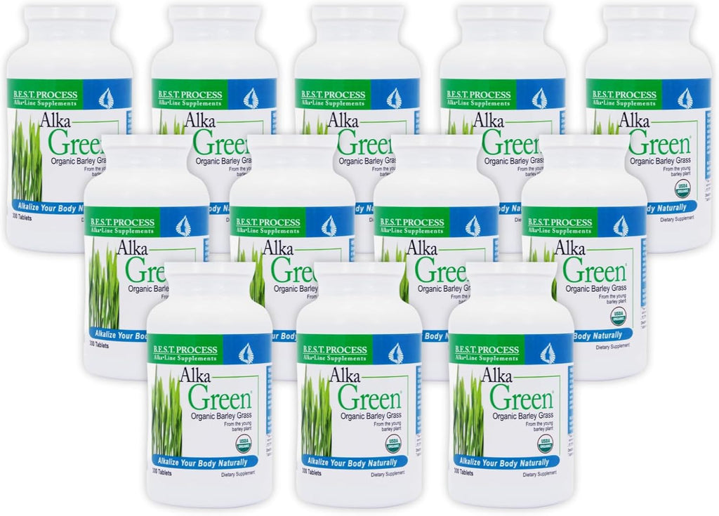 Morter HealthSystem Alka•Green Tablets (2 unidades) - Suplemento de Hierba de Cebada Orgánica