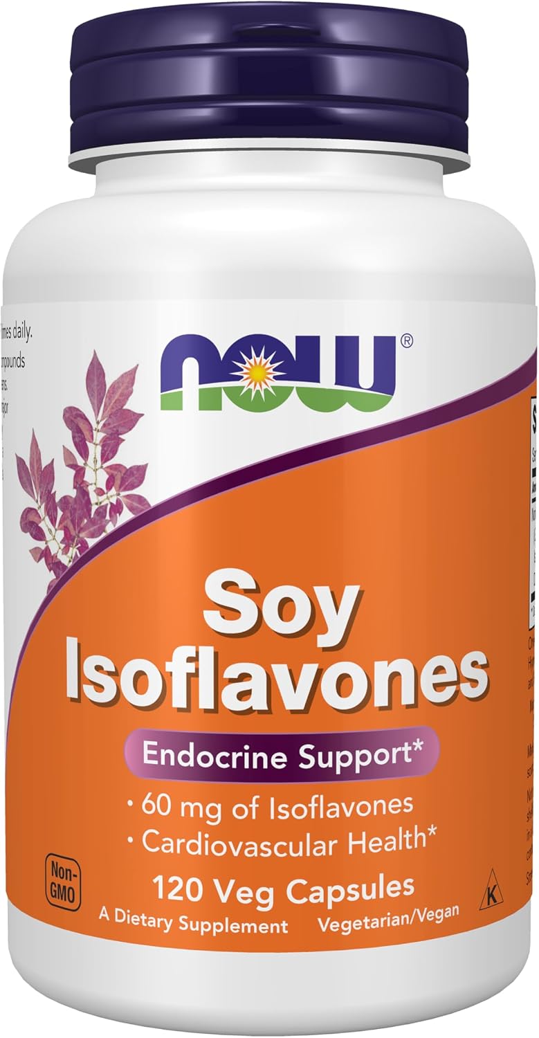 Isoflavonas de Soja 60 mg, 120 Cápsulas Vegetales - NOW Foods