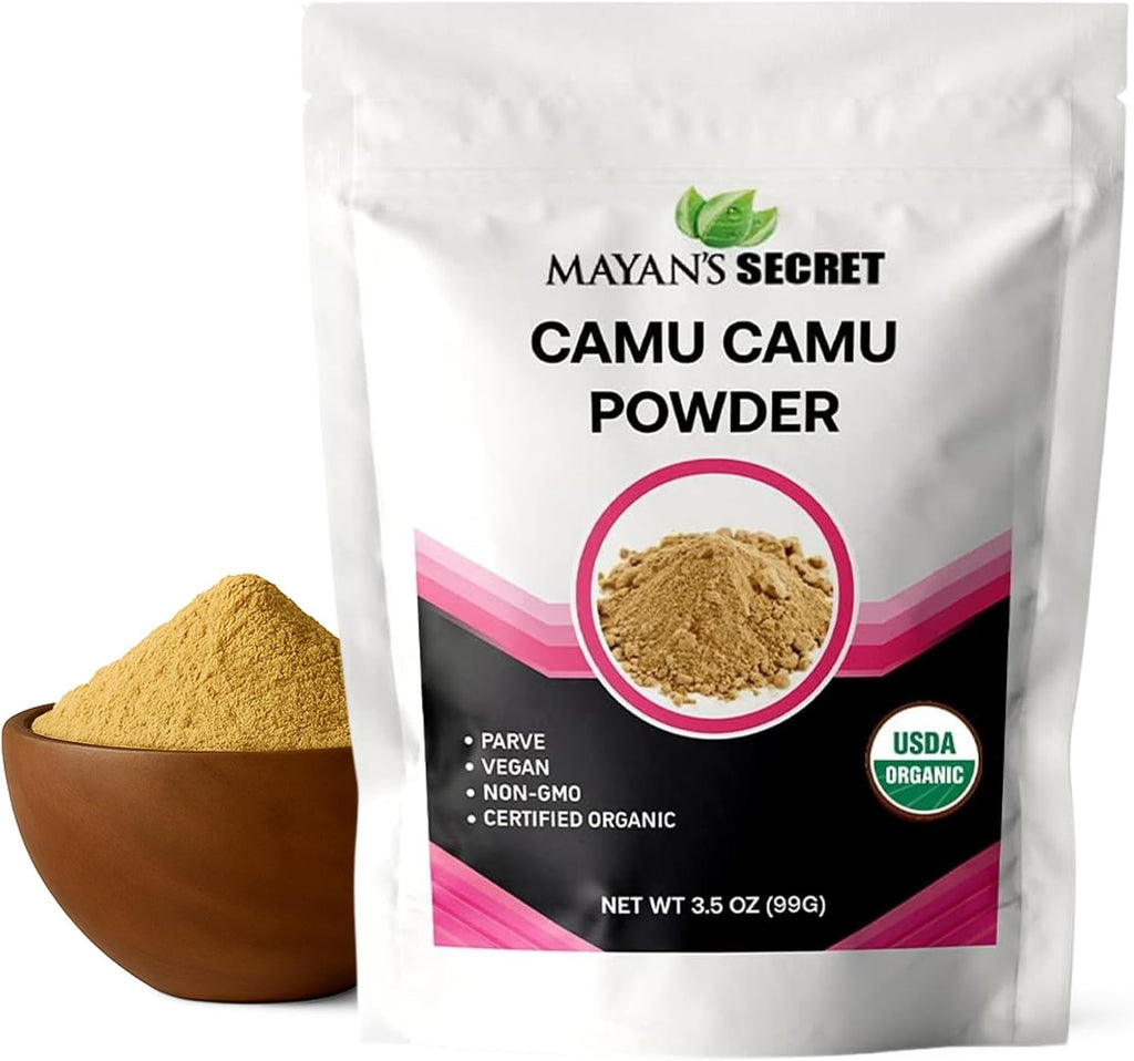 Mayan's Secret Camu Camu en Polvo Orgánico Certificado USDA - 99g (Pack de 2)