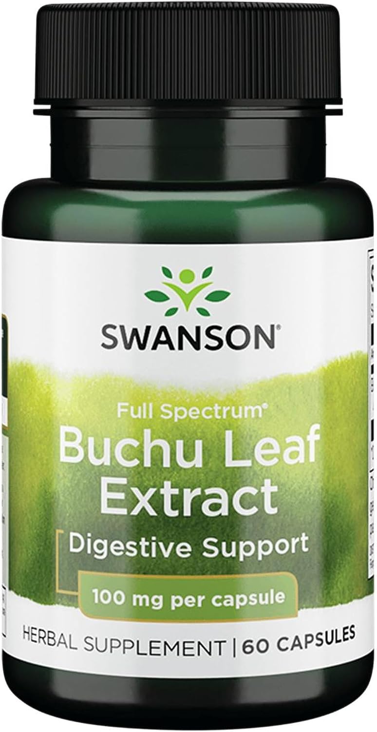 Swanson Buchu Leaf - Extracto 4:1 - Suplemento Herbal - 60 Cápsulas (100 mg)
