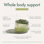 WelleCo The Super Elixir, Mezcla diaria de verduras en polvo con probióticos y superalimentos, sin sabor, 300g