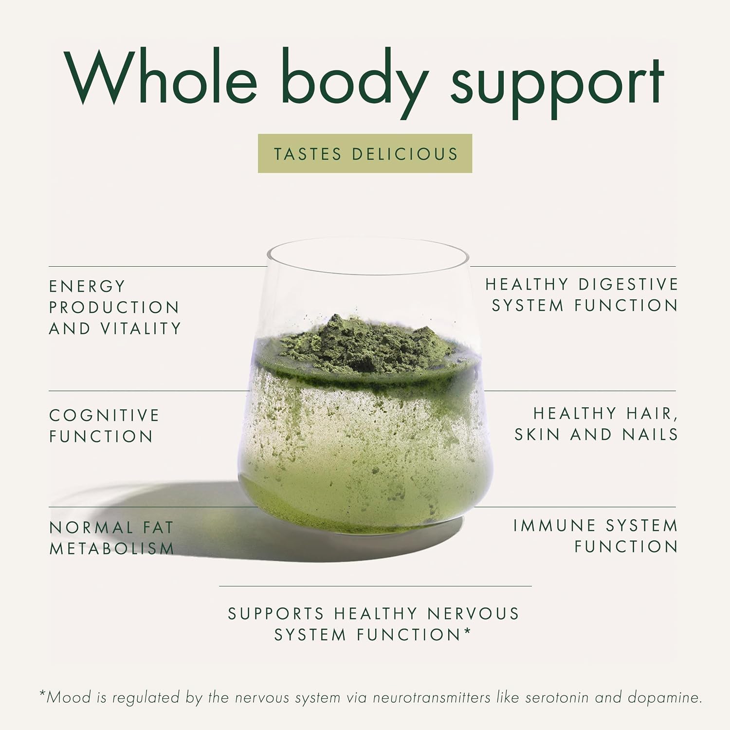 WelleCo The Super Elixir, Mezcla diaria de verduras en polvo con probióticos y superalimentos, sin sabor, 300g