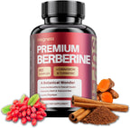 Complejo Premium de Berberina HCl con Canela y Cúrcuma - 180 Cápsulas