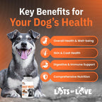 LotsOfLove Daily Multi Dog Chews - Multivitamínico masticable para perros (60 unidades)