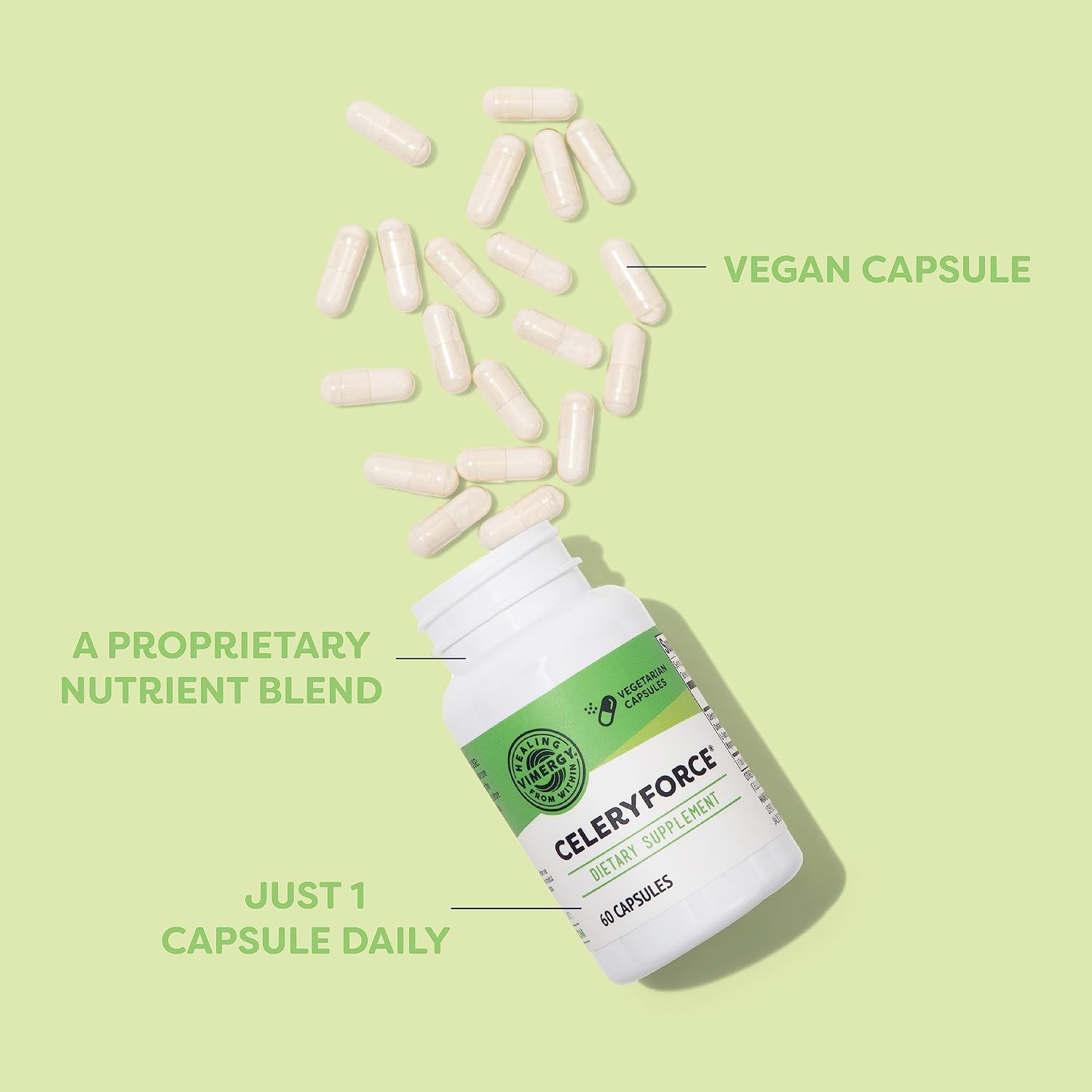 Vimergy Celeryforce – Nutrientes y Aminoácidos – 60 Cápsulas