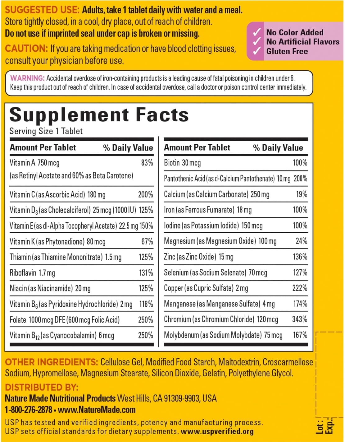 Nature Made Multivitamin for Her - Multivitamínico para Mujeres, 300 Comprimidos