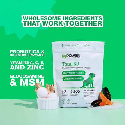 K9Power Total K9 – Polvo Multivitamínico 11 – Cúrcuma: conocida por sus propiedades antioxidantes y – Image 6