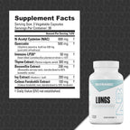 NutraBio Lungs - Suplemento Respiratorio con Immuno-LP20 y Extractos Naturales (90 Cápsulas)
