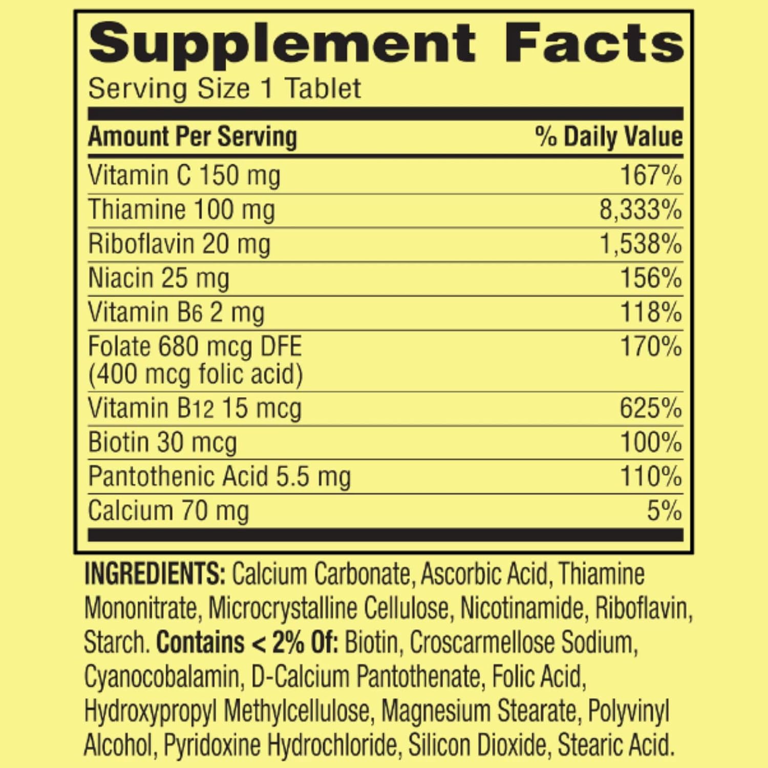 Spring Valley Super Complejo B en Comprimidos, Suplemento Alimenticio, 500 Comprimidos (2 Envases de 250)
