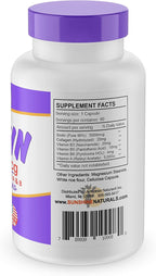 Sunshine Naturals Biotin 5000 mcg con Colágeno y Vitaminas A y B - 90 Cápsulas