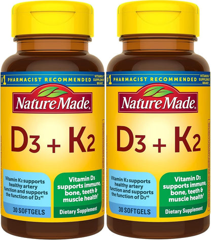 Nature Made Vitamina D3 + K2, 5000 UI (125 mcg), 30 Cápsulas Blandas – Image 9