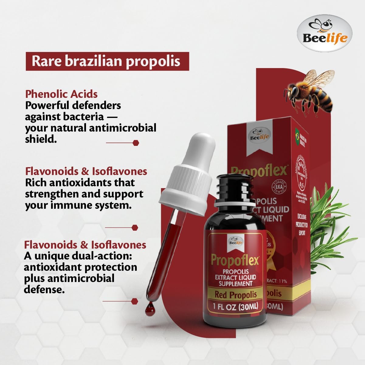 Beelife Red Bee Propolis Extract - Extracto Puro de Propóleo Rojo (30 ml)