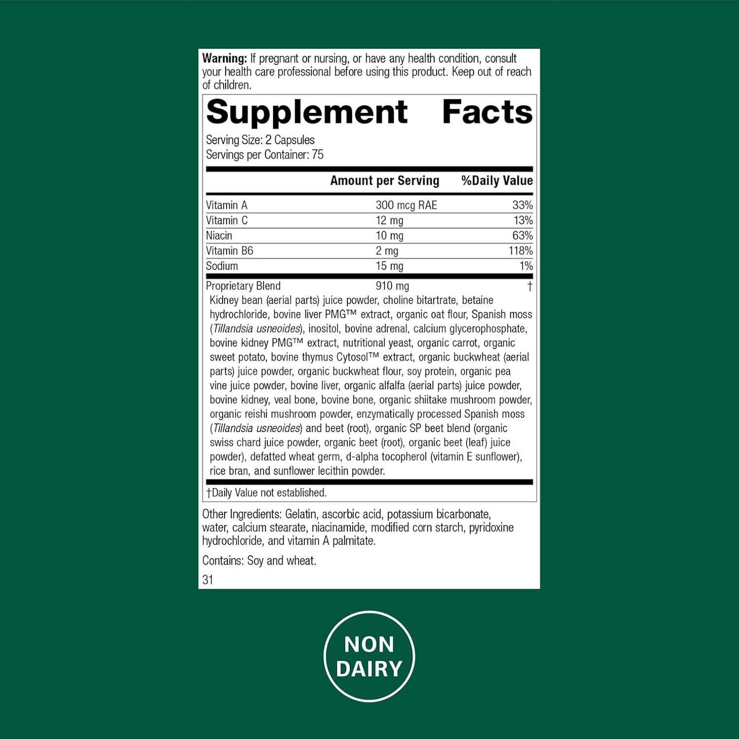 Standard Process Albaplex – Suplemento Hepático e Inmunitario – 150 Cápsulas