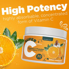 Dr. Keith's Own Super C - Vitamina C en Polvo Alta Dosis 4000mg con D-Ribosa, Glicina y MSM - Sin Sabor, 200 Gramos (30 Dosis)