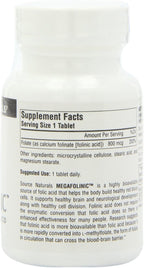 Source Naturals MegaFolinic, 60 Tabletas (Paquete de 2)