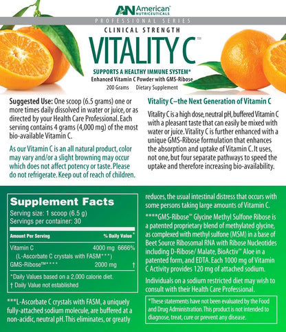 American Nutriceuticals Vitamina C en Polvo – Sin rellenos ni conservantes – Image 3