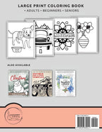 Libro de colorear simple para adultos: Libro de colorear con letra grande (principiantes, personas mayores, pacientes con demencia, Alzheimer, Parkinson) (Serie de libros de colorear simples)