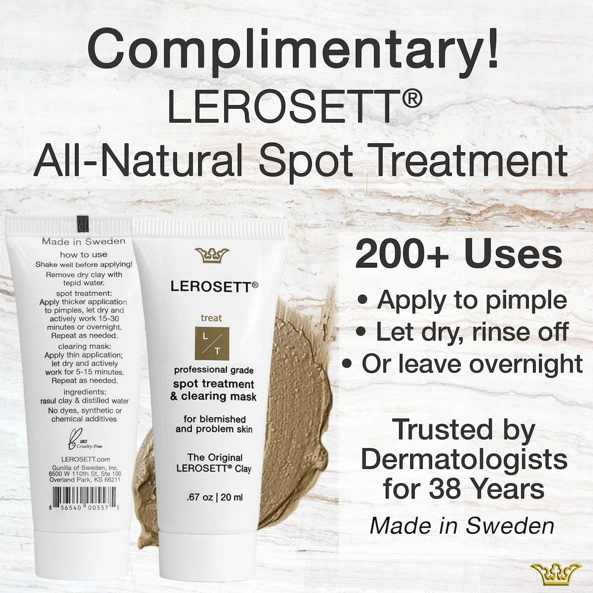 LEROSETT ClearPoint Anti Acne Pills, 60 Cápsulas - Gunilla Of Sweden