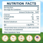KEDISOM Colostro Bovino en Polvo - Grass-Fed, Liposomal, 60% IgG, 3000 mg, 50 Porciones