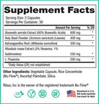 Peak Vitality Apoyo Suprarrenal con Adaptógenos - Boswellia, Albahaca Santa, L-Teanina y Ashwagandha - 90 Cápsulas