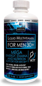 ACTIF Multivitamínico Líquido Diario para Hombres 30+ con 40 Factores Avanzados – No GMO, Hecho en EE.UU., 946 ml