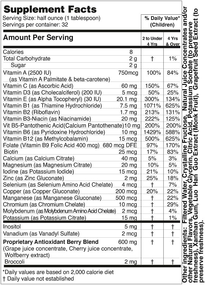 Life Solutions Multivitamínico Líquido para Niños - 473 ml