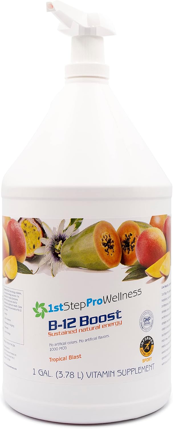 1st Step for Energy B12 Tropical Blast - Suplemento Líquido de Vitamina B12, 3.78 L