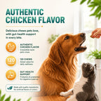 ZEBORA Probióticos para Perros y Gatos - 6 Mil Millones UFC con Enzimas Digestivas y Prebióticos - 120 Masticables