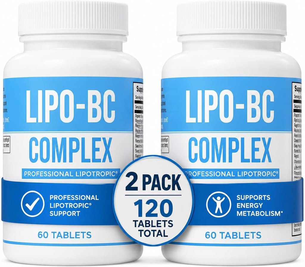 LIPO-BC B-Complex - 2 Bottles of 60 Caplets (120 total)
