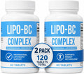 LIPO-BC B-Complex - 2 Bottles of 60 Caplets (120 total)