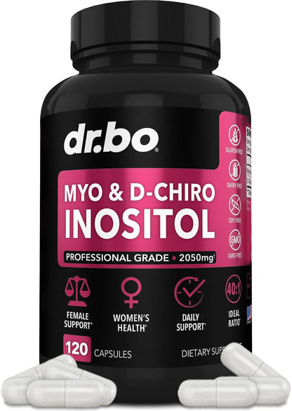 Myo-Inositol y D-Chiro Inositol 40:1 - Suplemento para Mujeres - 2050mg por dosis - 120 Cápsulas – Image 1